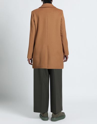 Woman Coat Camel Size 8 Virgin Wool, Polyamide, Cashmere
