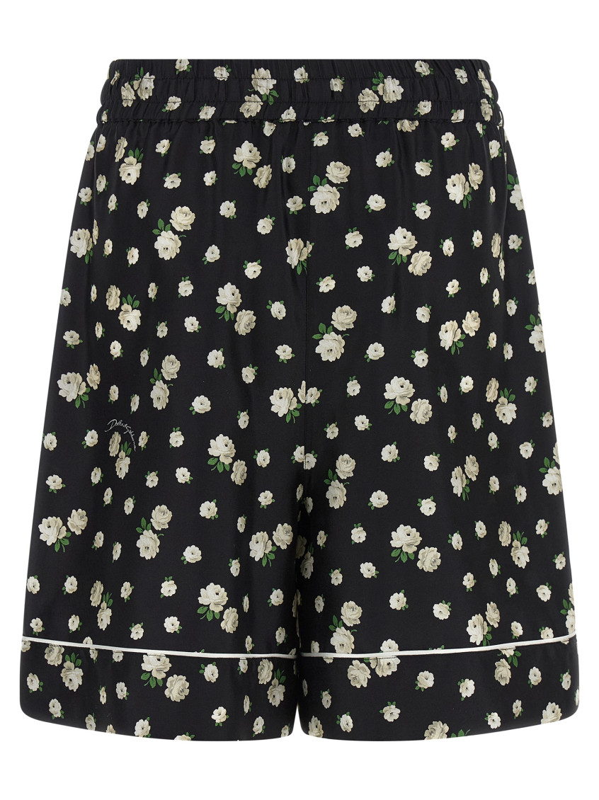 Dolce&Gabbana - relaxed shorts elastic waistband floral piping