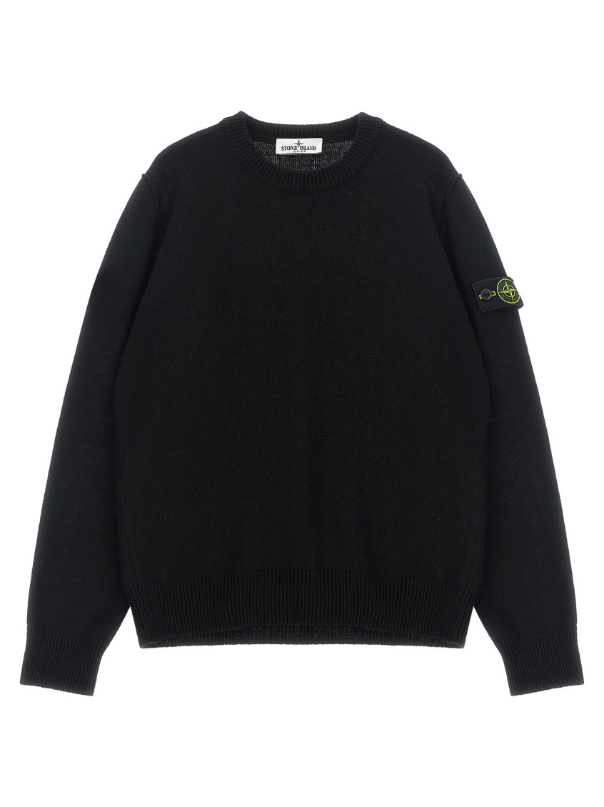 Boys Black Crew Neck Sweater