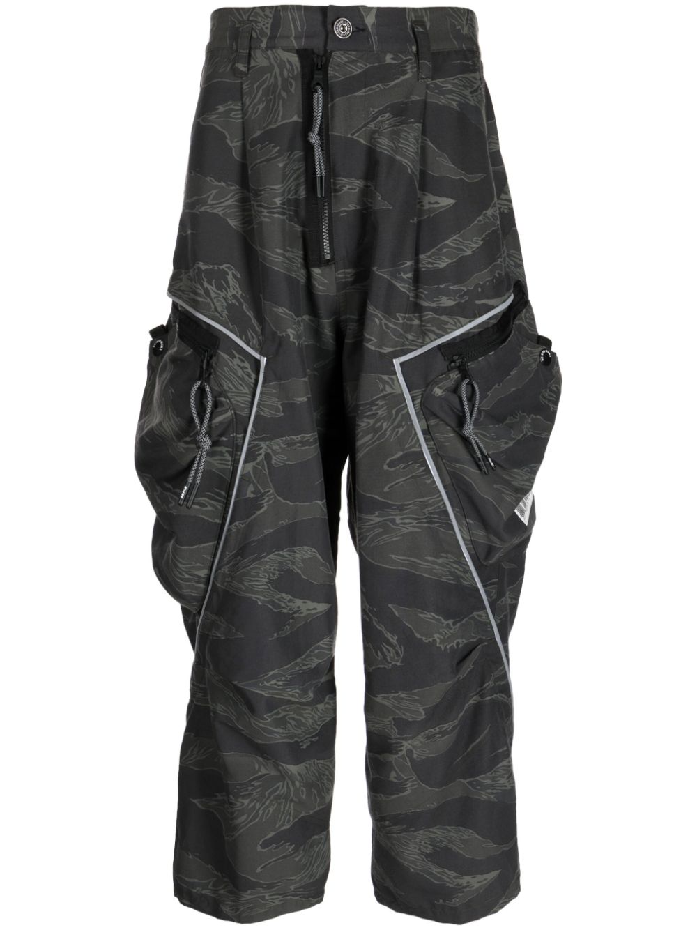 3D drop-crotch trousers - Multicolour