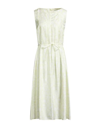 Woman Midi dress Lime green Size 6 Silk