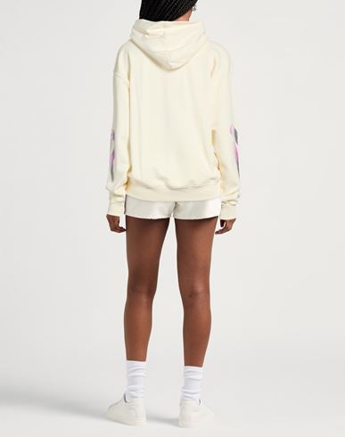 Woman Sweatshirt Cream Size S Cotton