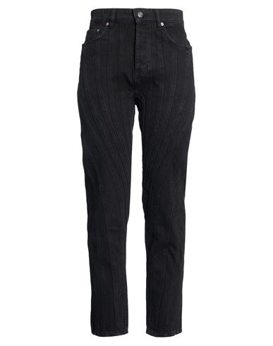Woman Jeans Black Size 6 Cotton, Polyester