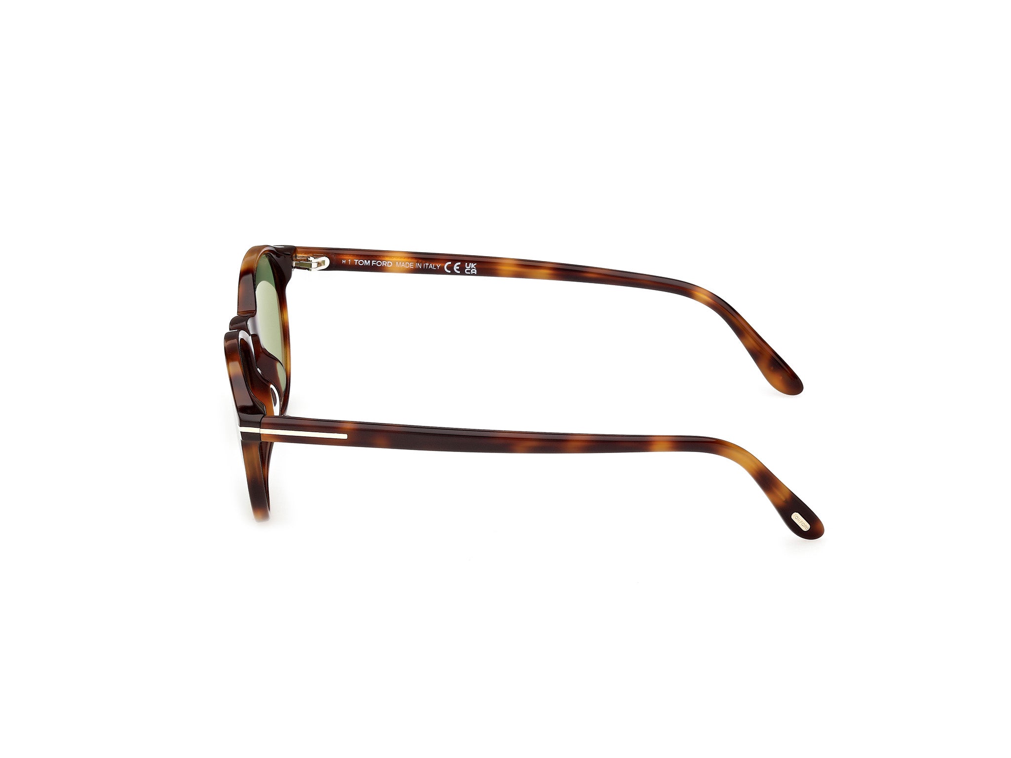 TOM FORD Man TOM FORD FT1331 PRESCOTT-02 53N Sunglasses Acetate Havana Green Round Norma