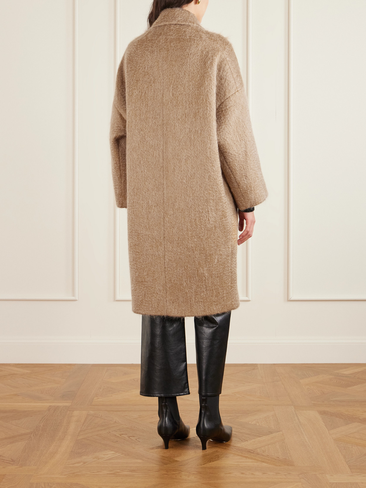 Alger Brushed Wool And Mohair-blend Coat - Neutrals