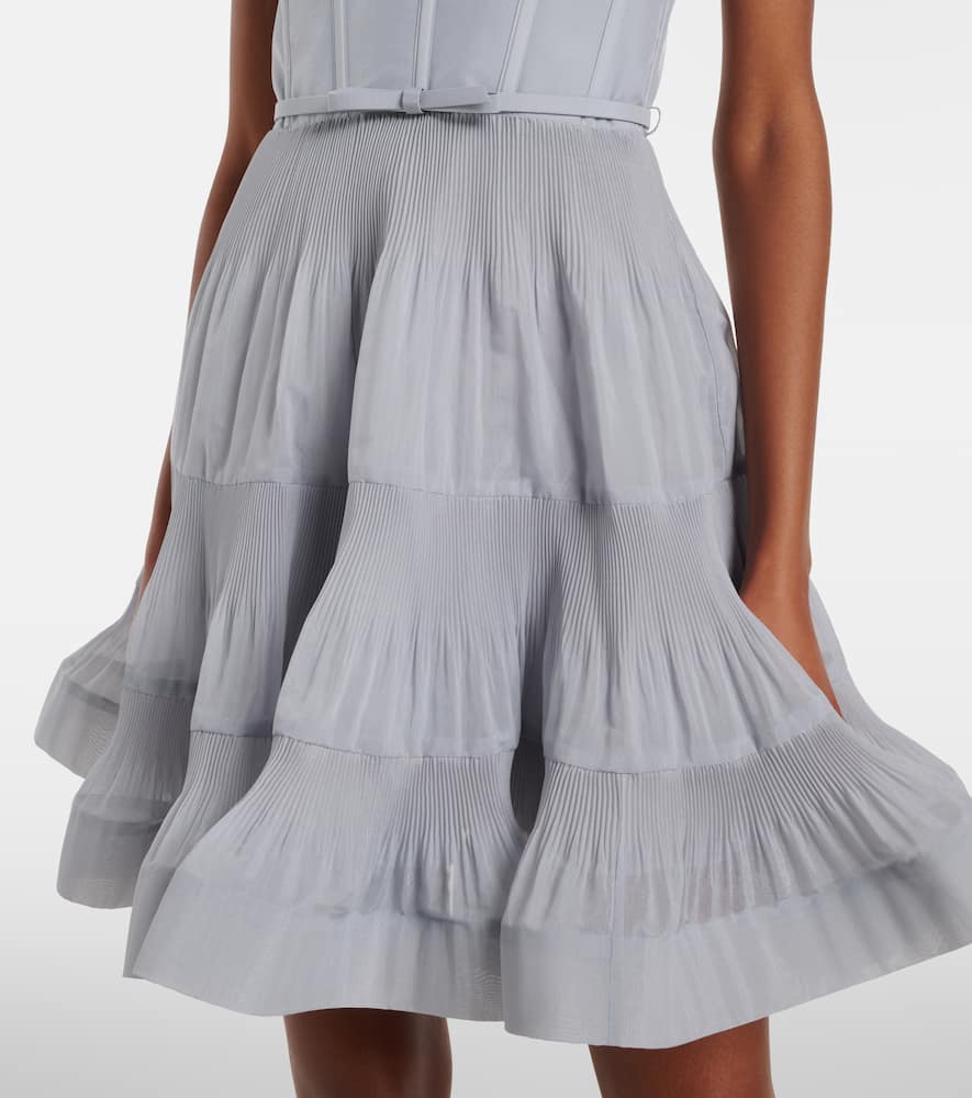 Pleated bustier minidress
