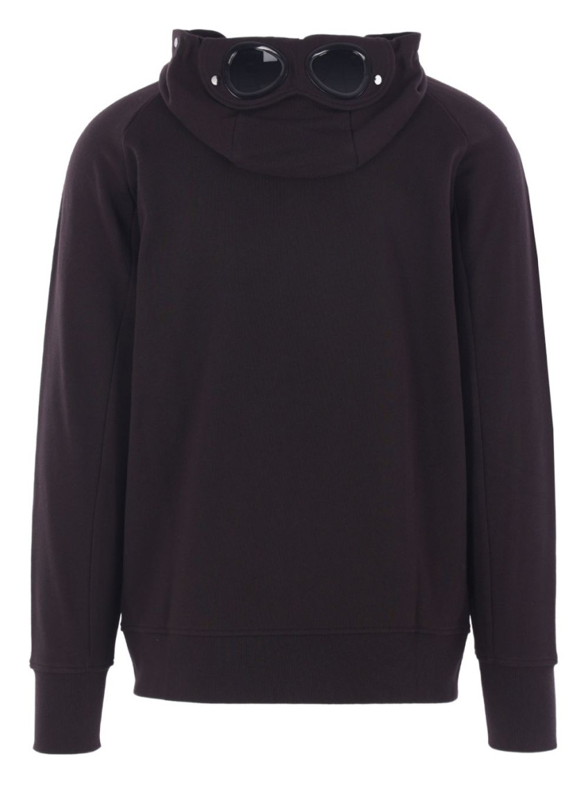 C. P. Company Sweatshirts Hooded Open In Diagonal Raised Fleece