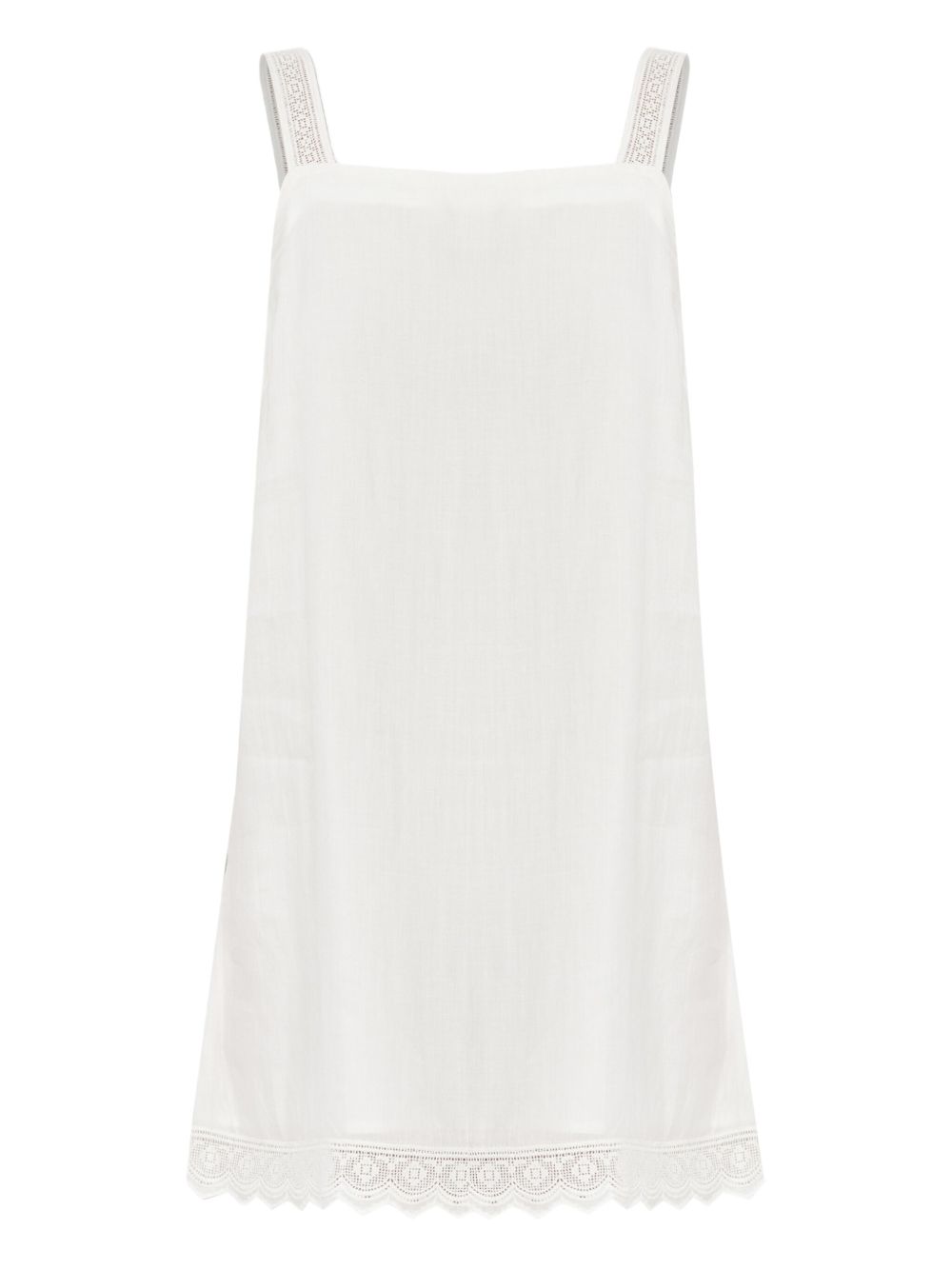 Posse lace-detailing mini dress - White