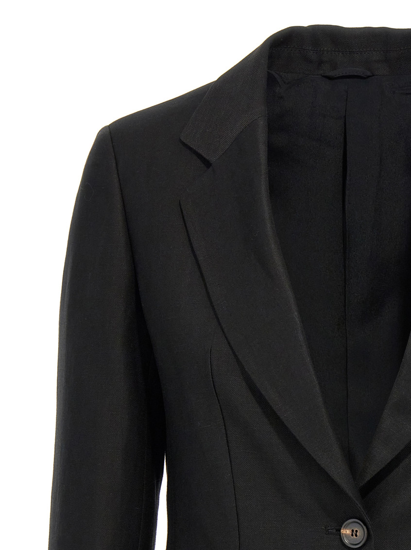 Monili-detail twill blazer - Black
