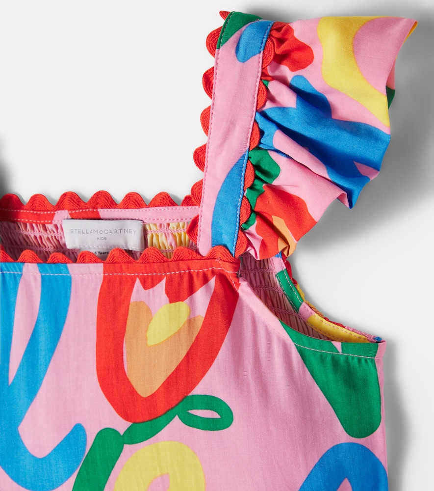 Printed ruffled top