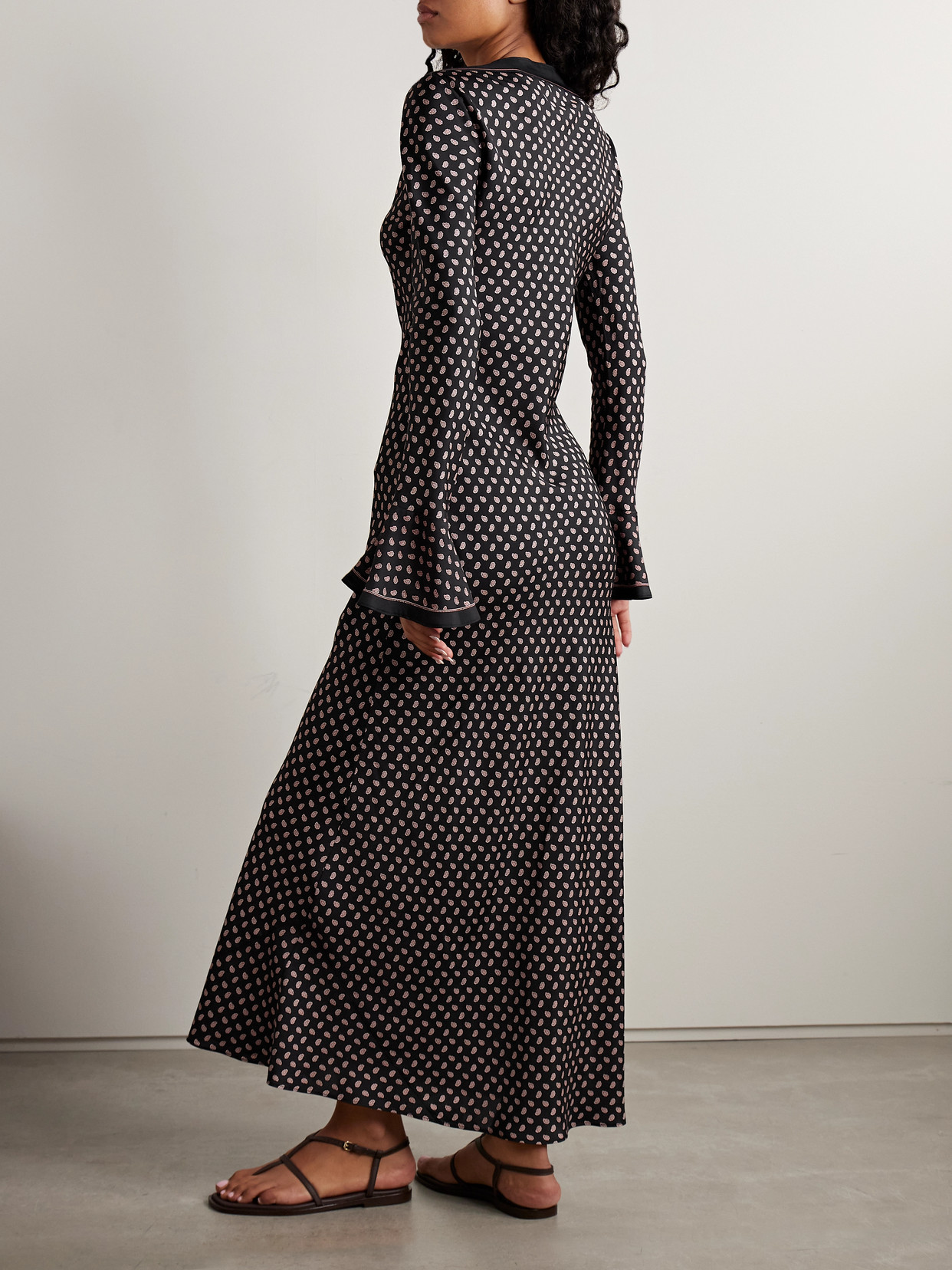 Davina Paisley-print Silk-blend Twill Midi Dress - Multi