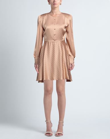 Mvp Wardrobe Woman Mini dress Beige Size 2 Viscose, Elastane