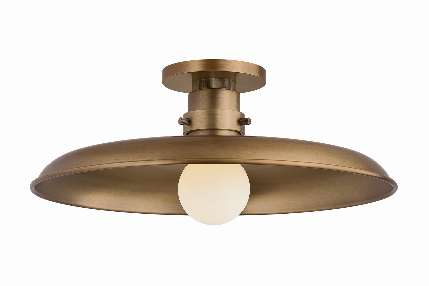 Patina Brass Flush Mount from the Rainhill Collection