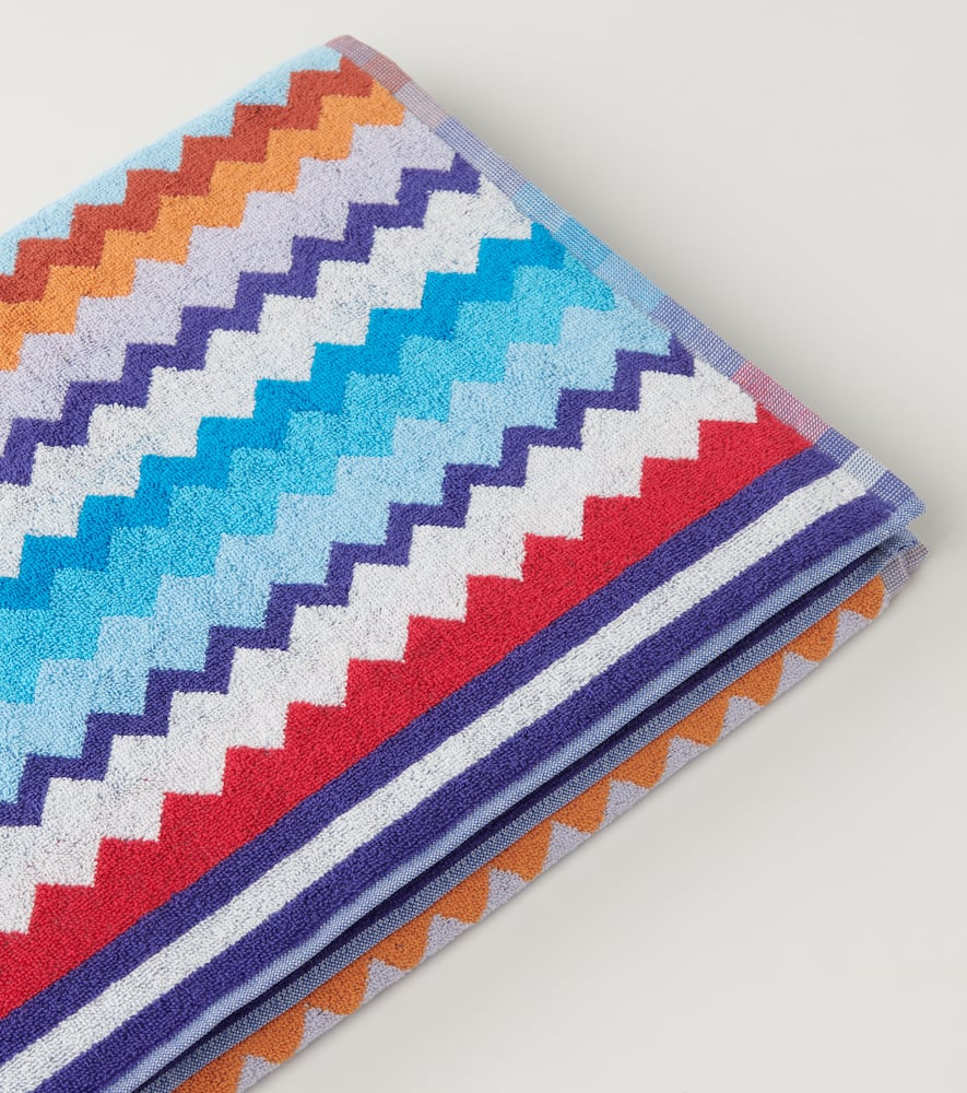 Zig Zag cotton terry beach towel
