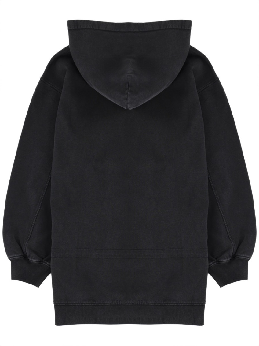 Alexander Wang - longline hooded top dress front pocket