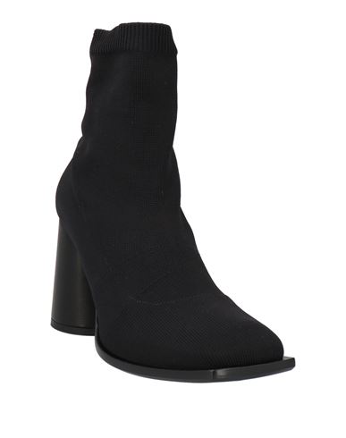 Woman Ankle boots Black Size 6 Leather, Textile fibers
