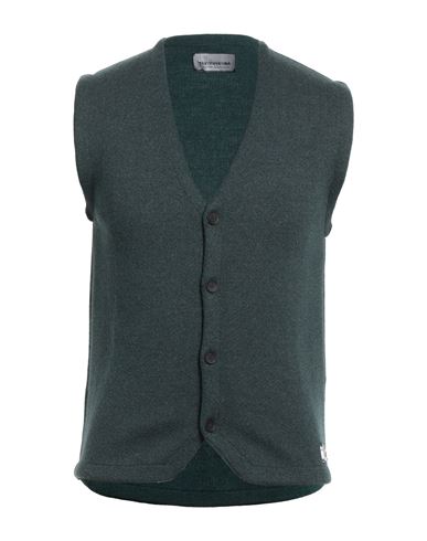 Man Cardigan Dark green Size S Wool, Acrylic