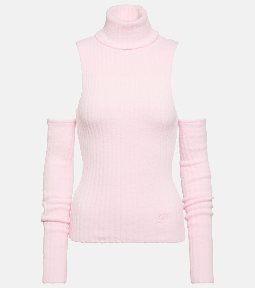 Sleeveless high-neck top