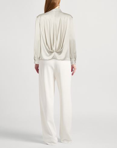 Woman Shirt Light grey Size 8 Acetate, Silk