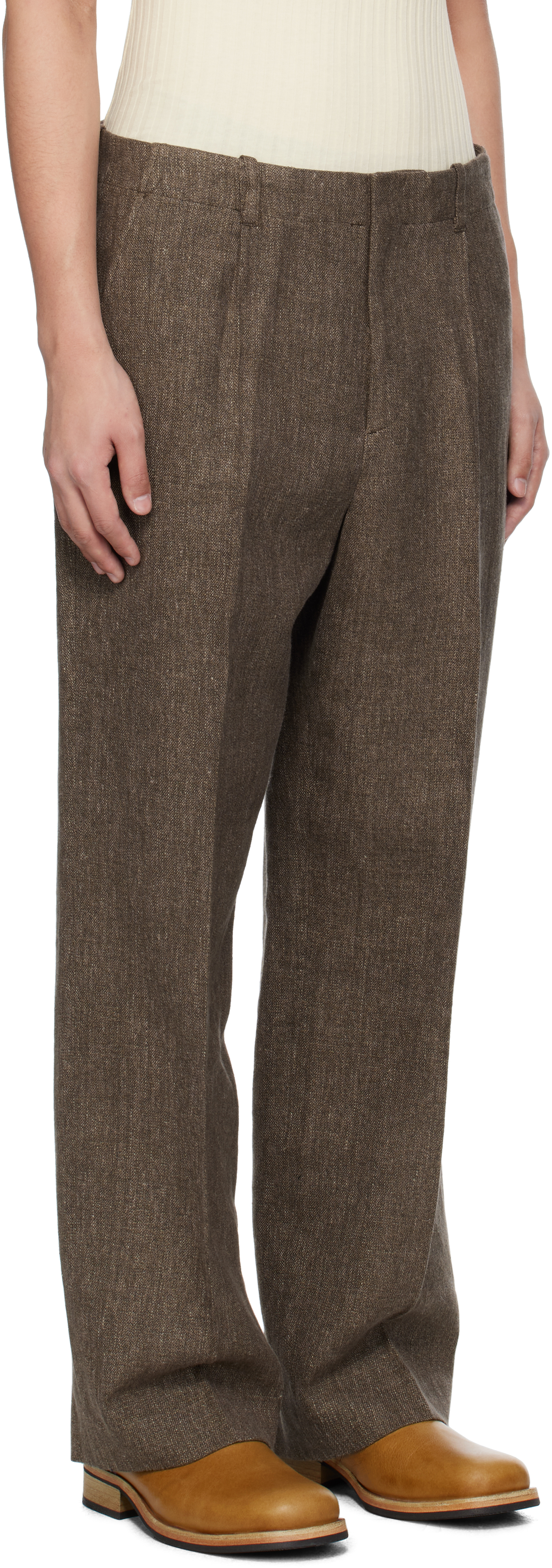 OUR LEGACY Brown Borrowed Chino Trousers