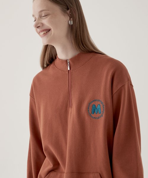 Half Neck Zip-Up Sweatshirt
