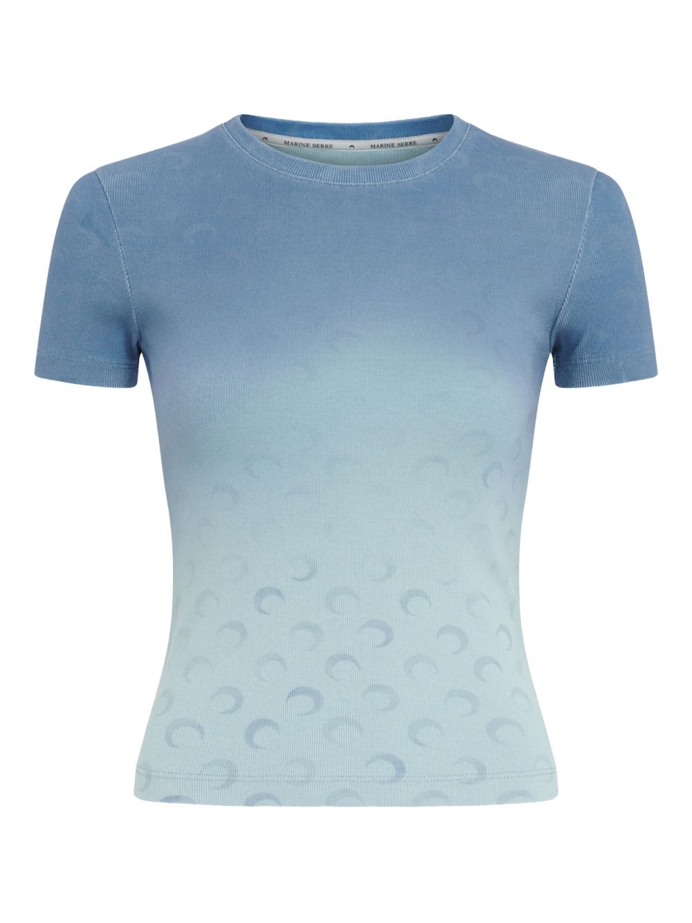 Marine Serre Crescent Moon-print T-shirt - Blue