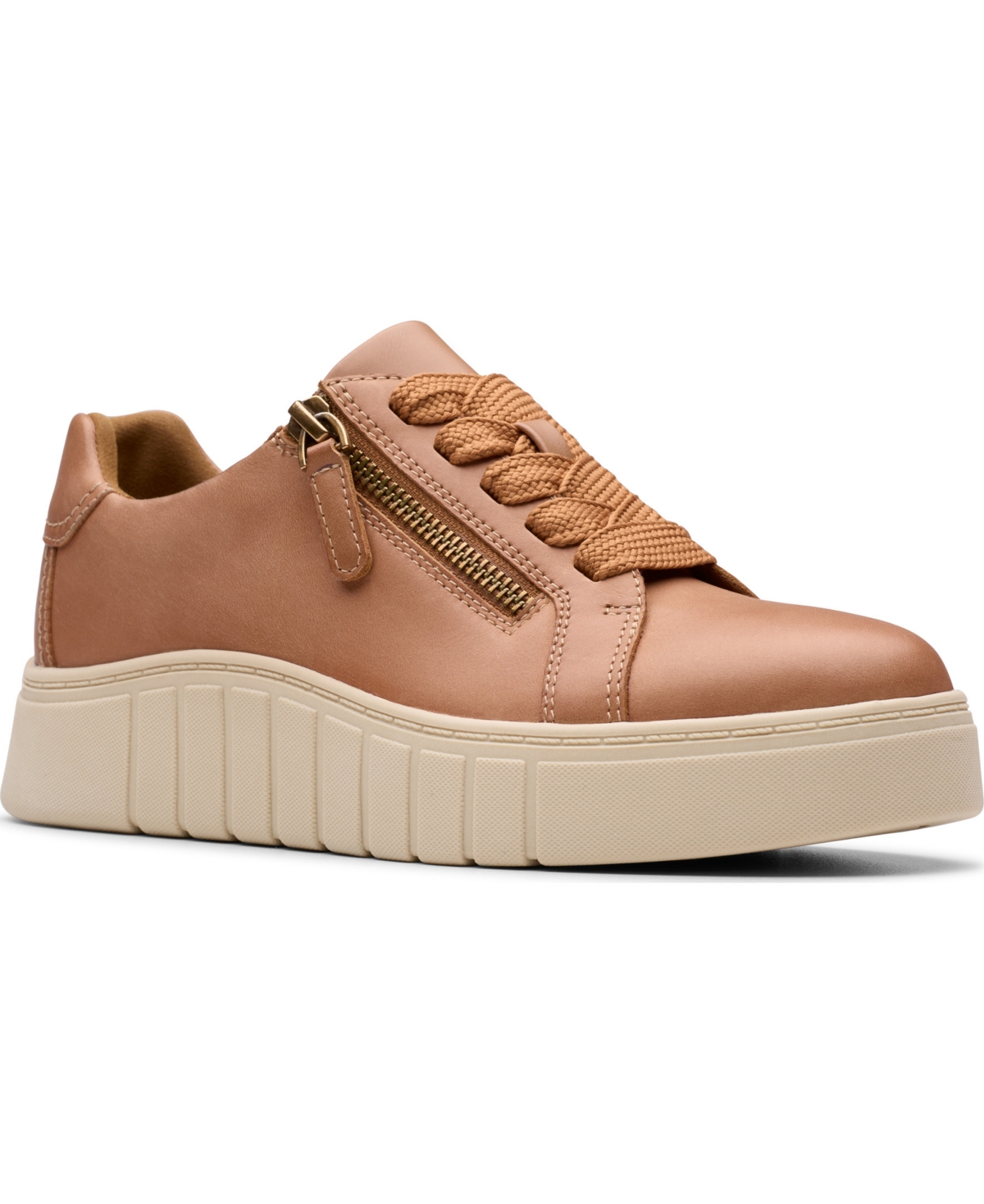 Women's Mykah Joy Round Toe Sneakers - Tan Leather