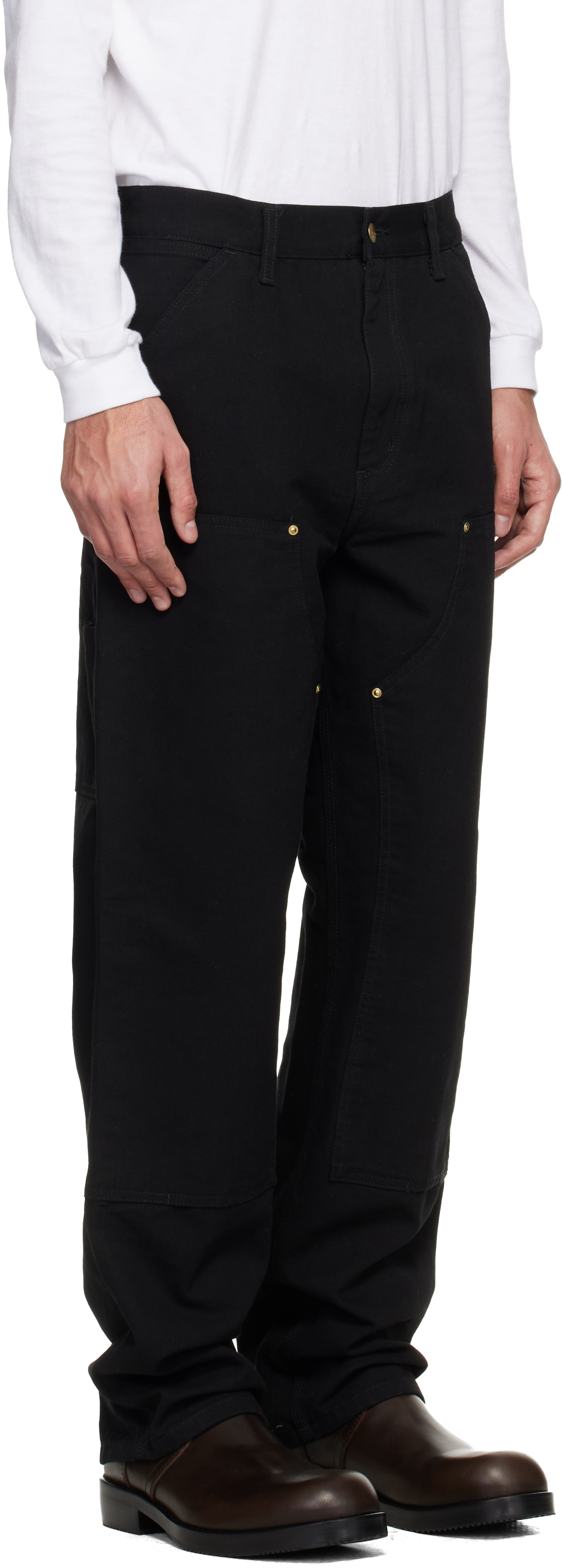 Black Double Knee Trousers