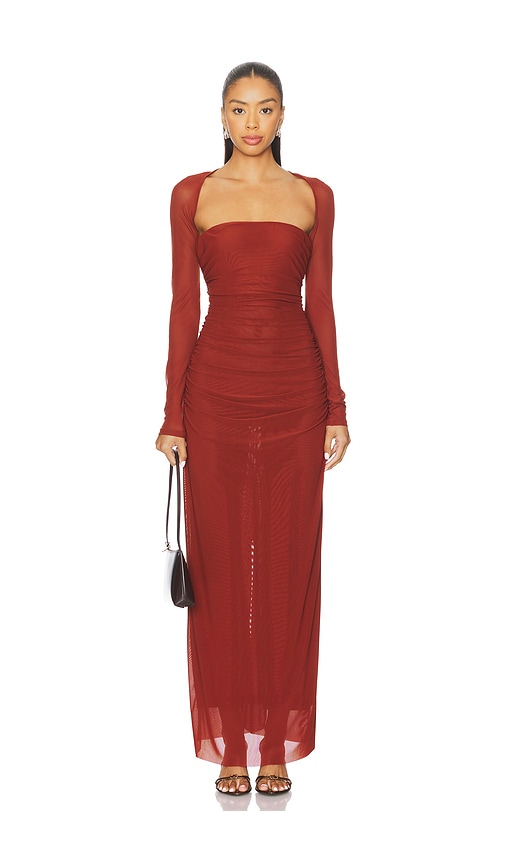SOVERE Myriad Bolero Dress in Rust. - S also in L