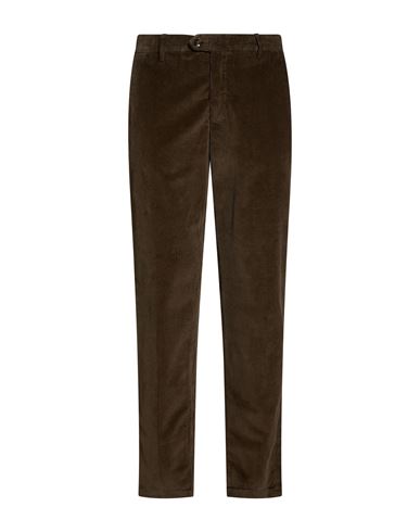 Man Pants Dark green Size 30 Cotton, Lyocell, Elastane