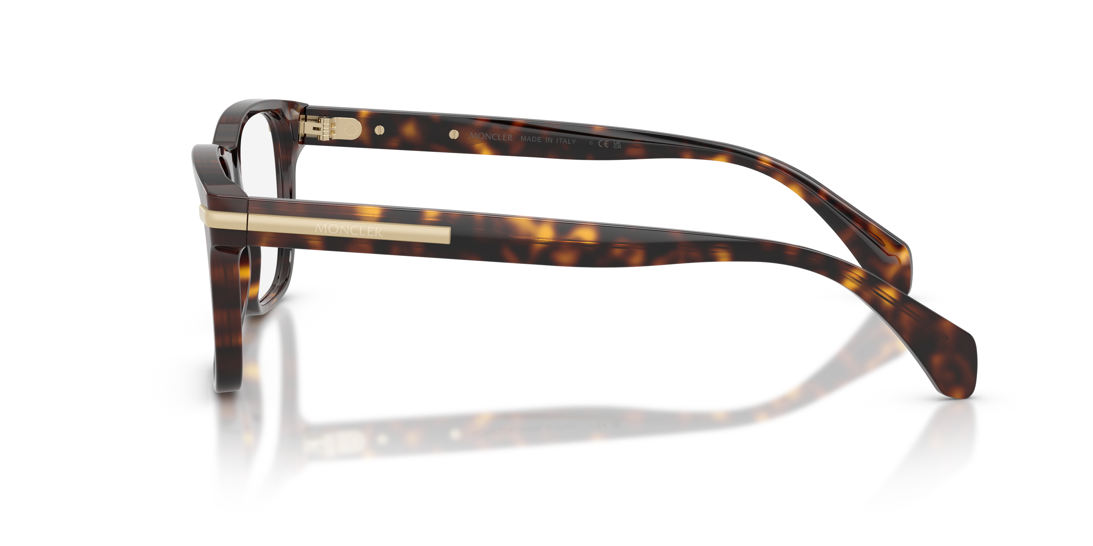 Moncler Unisex Moncler ME2016 3002 Optical frames Acetate Turtle Transparent Pillow Norma