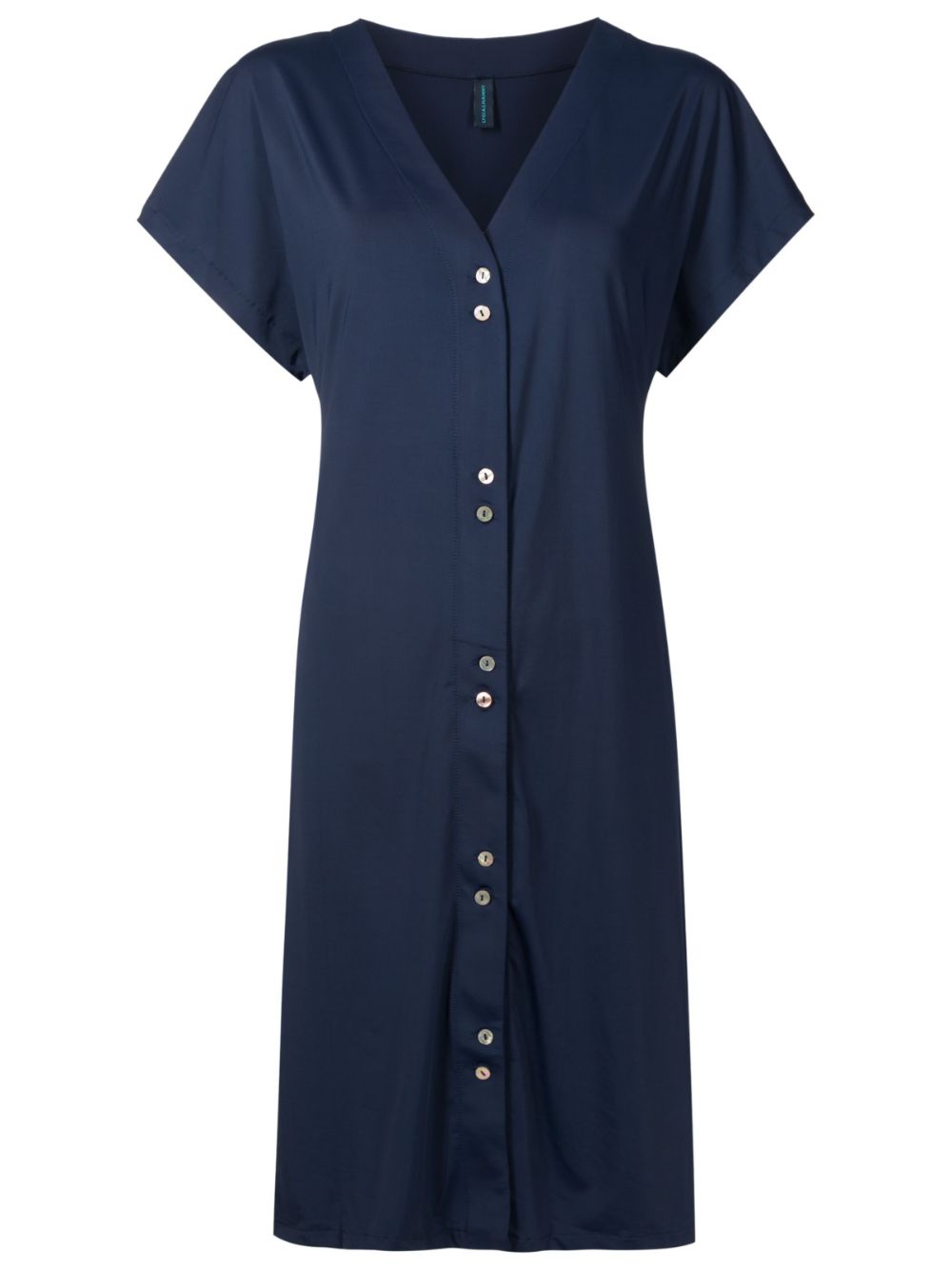 Artemis press-stud fastening midi dress - Blue
