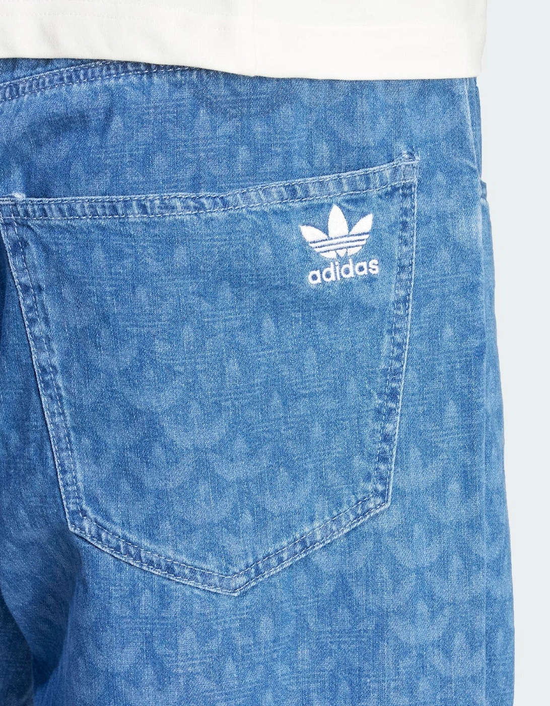 Adidas Originals Denim Monogram Mens Jeans - Blue - : 33