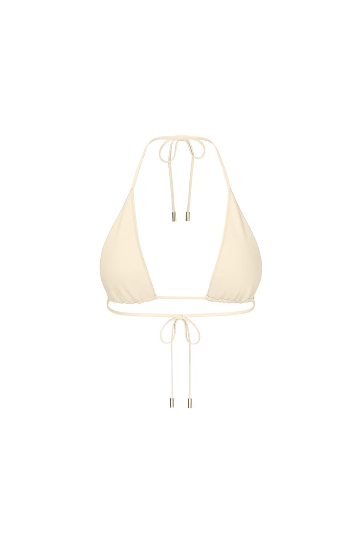 High Triangle Bikini Top - Yellow - Women Clothing