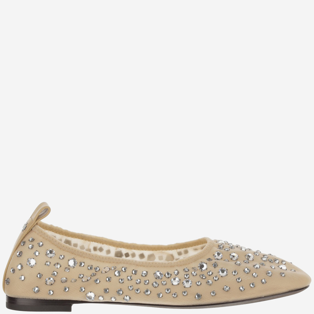 Embellished Fabric Ballerinas