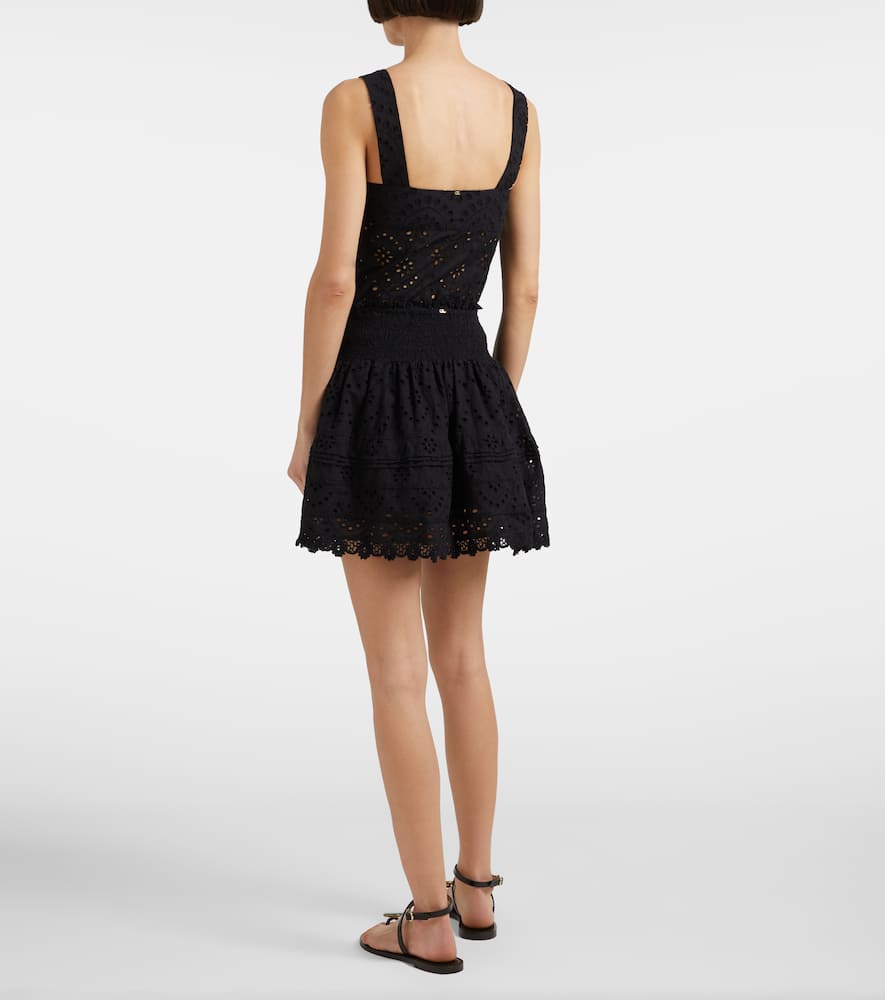 Galia broderie anglaise cotton miniskirt