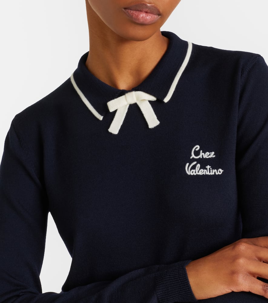 Chez virgin wool polo sweater