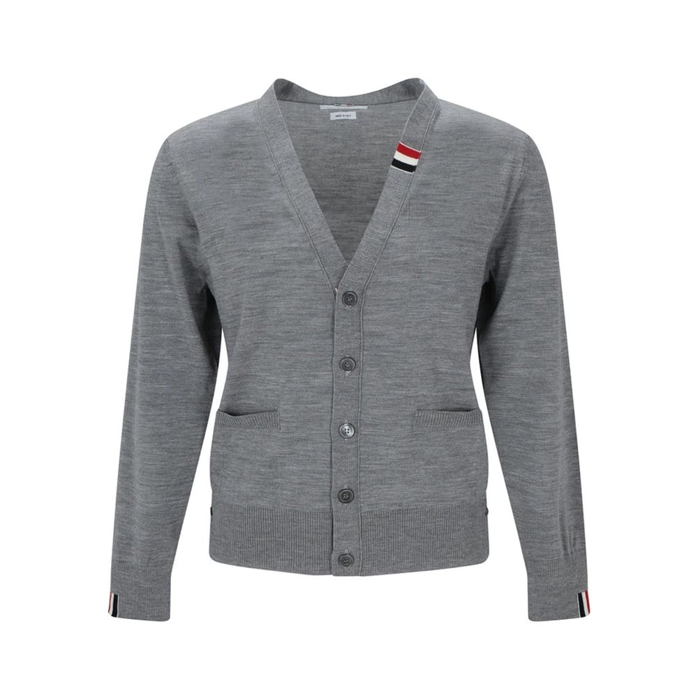 Virgin Wool Cardigan — Gray