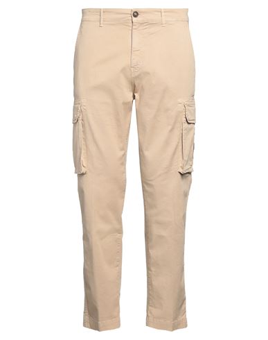 Man Pants Beige Size 34 Cotton, Elastane