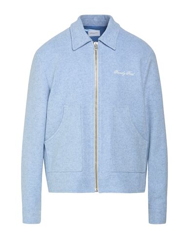 Family First Milano Man Jacket Light blue Size XXL Polyester, Wool