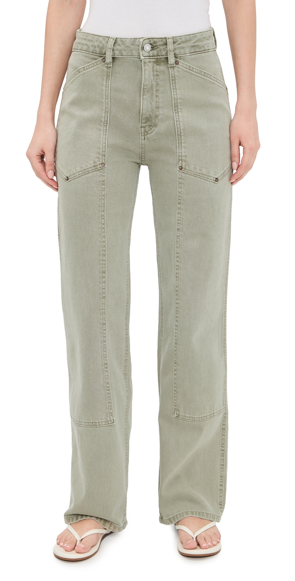 Sat Utility 90's Straight Leg Jeans Laurel Green