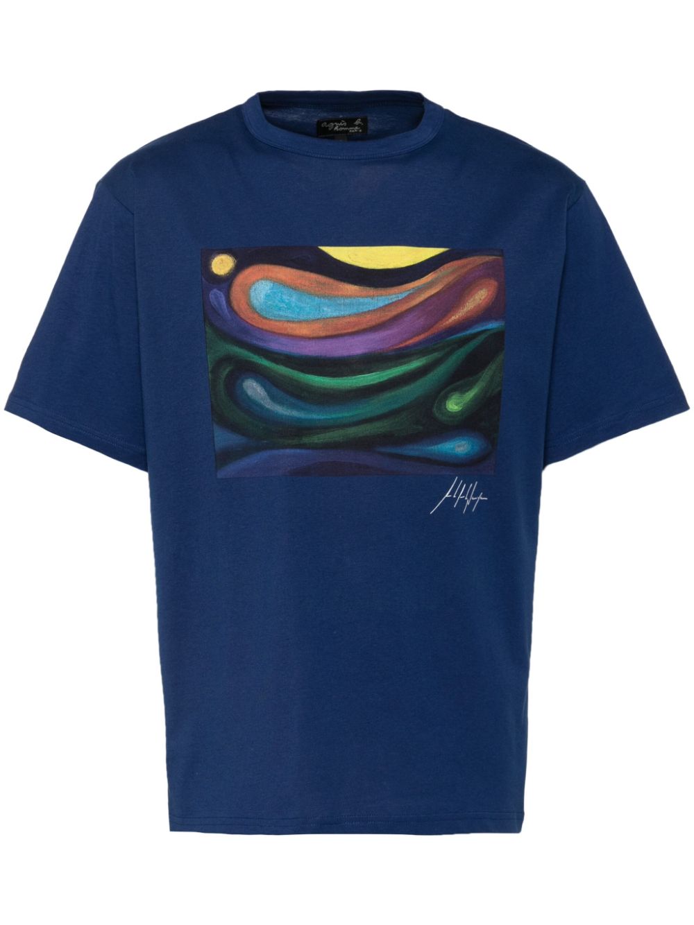 Graphic-print T-shirt - Blue