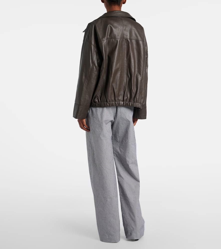 Róhe Checked cotton-blend pajama pants