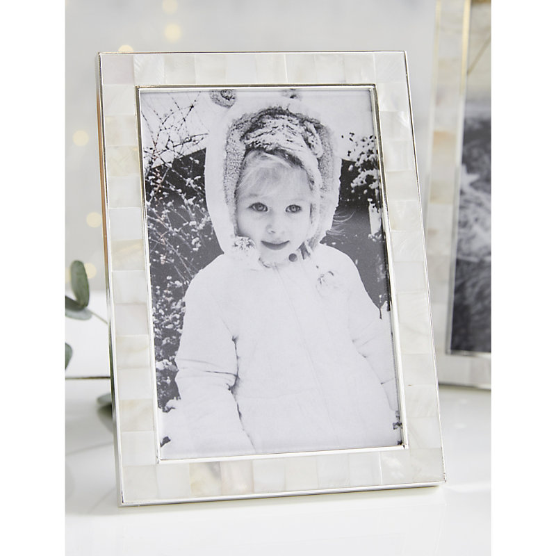 White Mother of Pearl Photo Frame 4x6” 