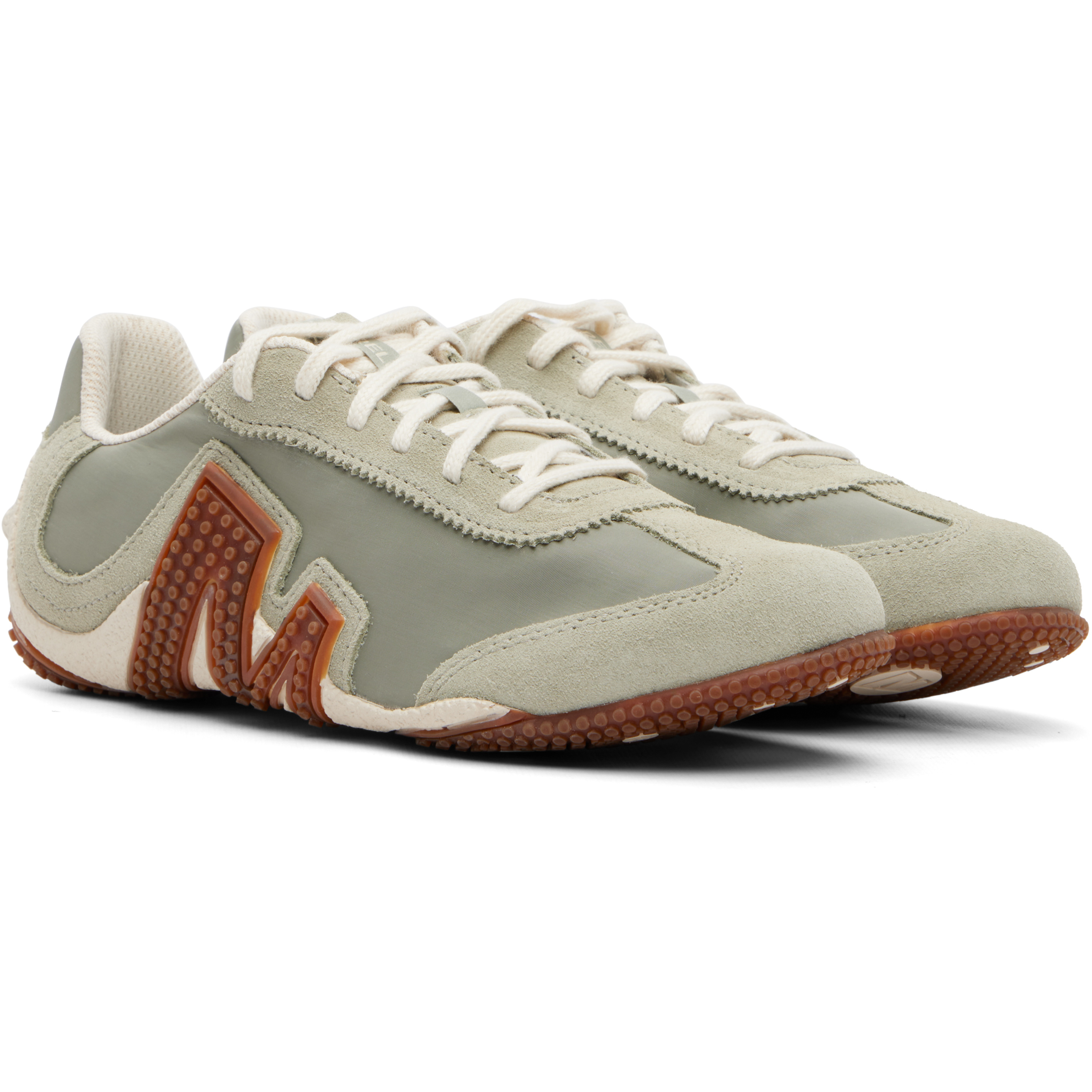 Beige & Green Relay Fly Vent Sneakers
