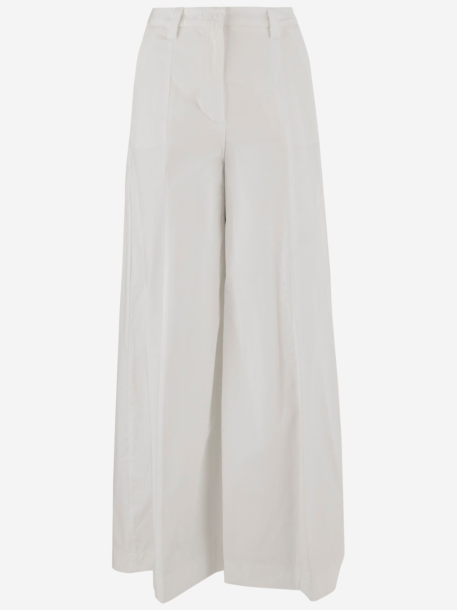 Stretch Cotton Palazzo Pants