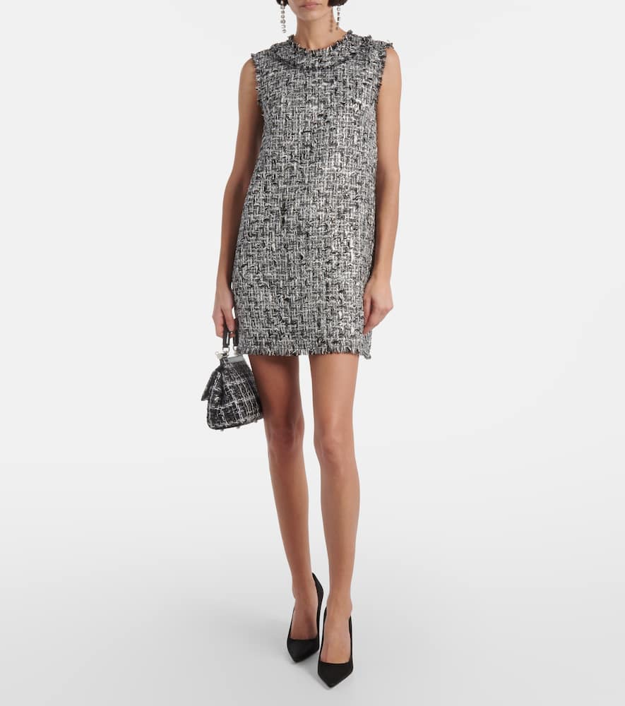 Tweed lamé minidress