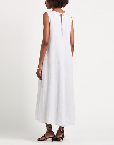 Woman Maxi dress Light grey Size S Linen