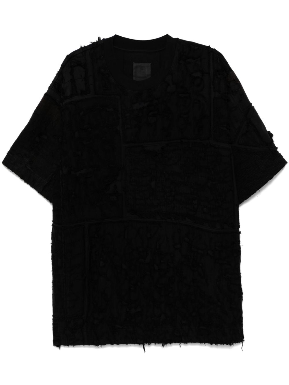 Distressed effect T-shirt - Black