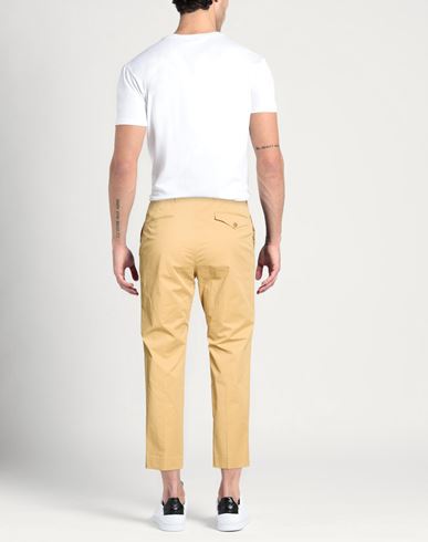 Man Pants Mustard Size 32 Cotton, Elastane